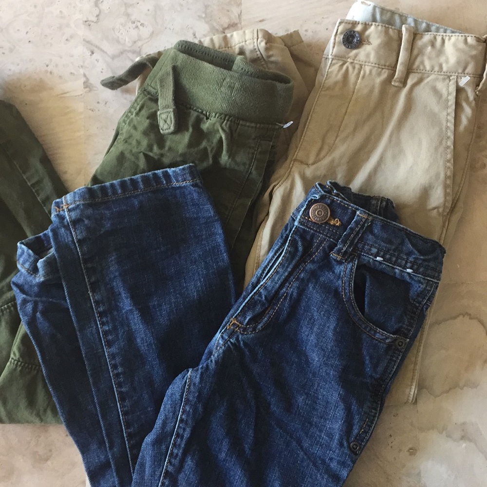 3 Pairs Boys Slim pants Gap Gymboree Lands End 5/6